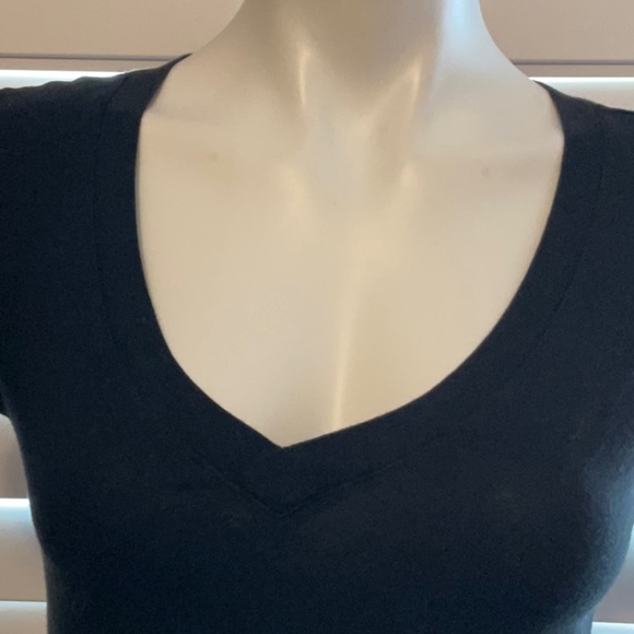 Ambiance Black Short Sleeve V-Neck Tee - Picture 2 of 7